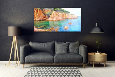 Staklena slika Rocks Sea Landscape