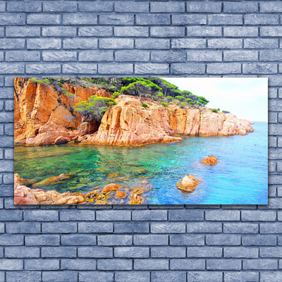 Staklena slika Rocks Sea Landscape