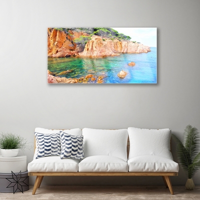 Staklena slika Rocks Sea Landscape