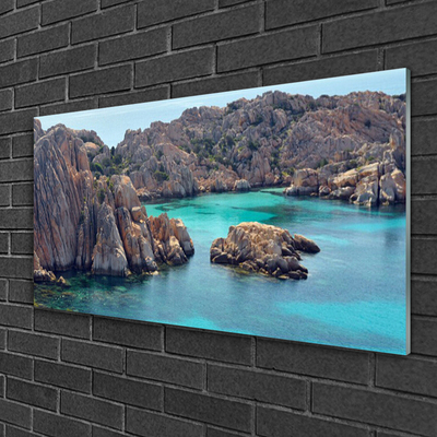 Staklena slika Bay Rocks Sea Landscape