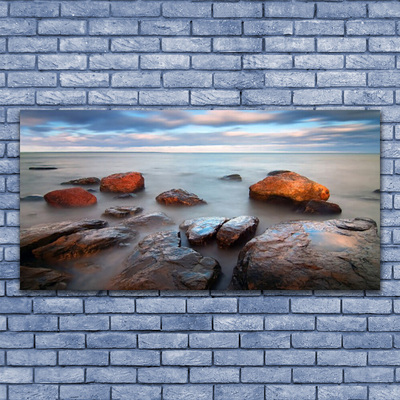 Staklena slika Stones Sea Landscape