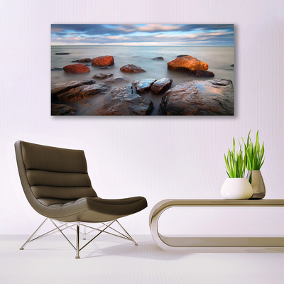 Staklena slika Stones Sea Landscape