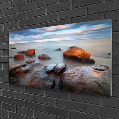 Staklena slika Stones Sea Landscape