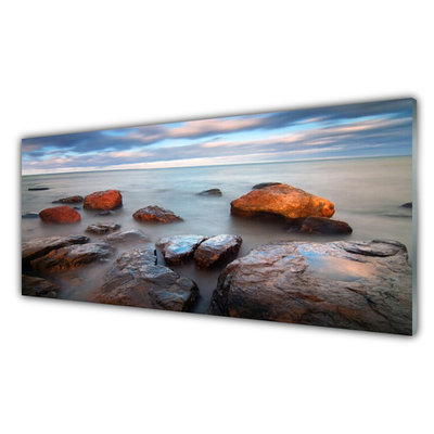 Staklena slika Stones Sea Landscape