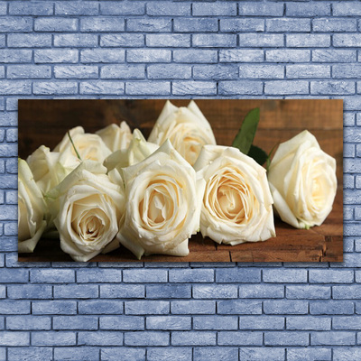Staklena slika Biljka ruža