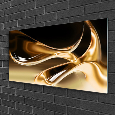 Staklena slika Zlatna apstraktna umjetnost Art