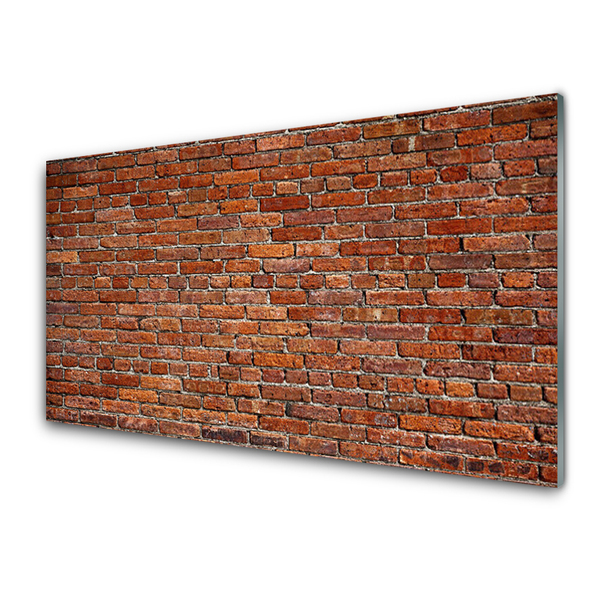 Staklena slika Zid od opeke Cigle na zidu