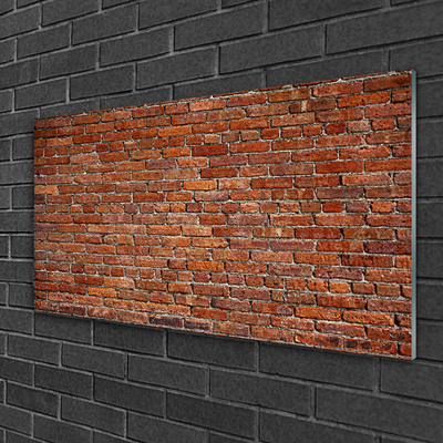 Staklena slika Zid od opeke Cigle na zidu