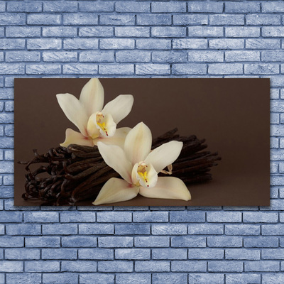 Staklena slika za zid Cvijeće vanilije za kuhinju