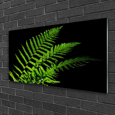 Staklena slika Fern Ferns Leaves