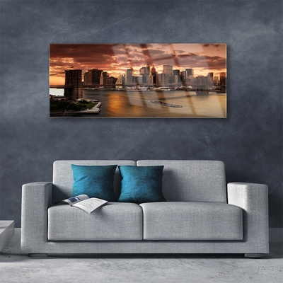 Staklena slika Grad Brooklyn Bridge