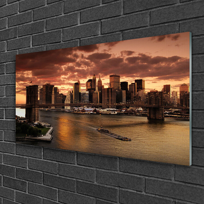Staklena slika Grad Brooklyn Bridge