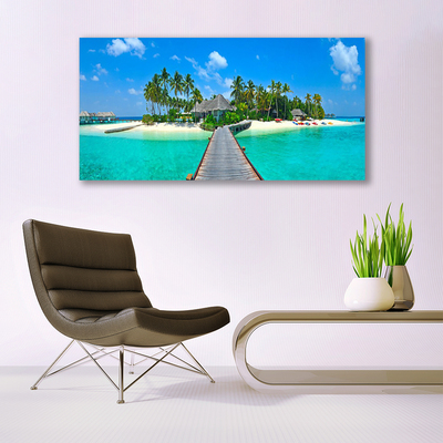 Staklena slika Tropical Palm Beach