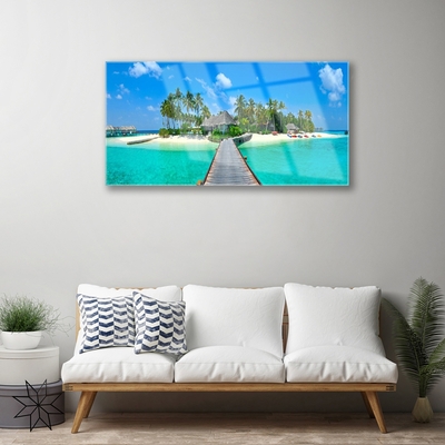 Staklena slika Tropical Palm Beach
