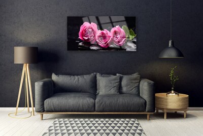 Staklena slika Roses Stones Zen Spa Priroda