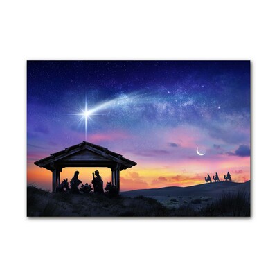 Staklena slika za zid Štalica Božićni Isus