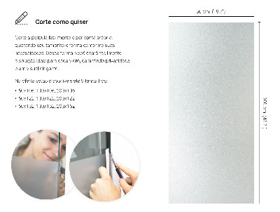 Película fosca para vidro translúcida