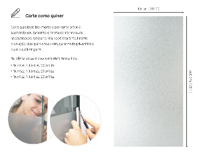 Película fosca para vidro translúcida