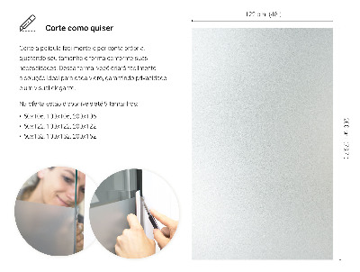 Película fosca para vidro translúcida