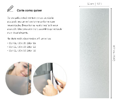 Película fosca para vidro translúcida