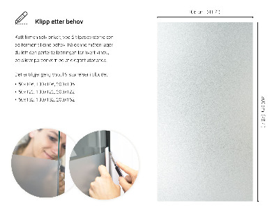 Película fosca para vidro translúcida