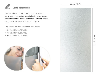 Película fosca para vidro translúcida