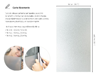 Película fosca para vidro translúcida