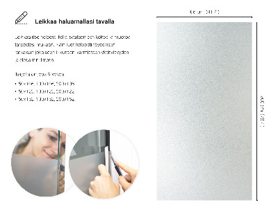 Película fosca para vidro translúcida