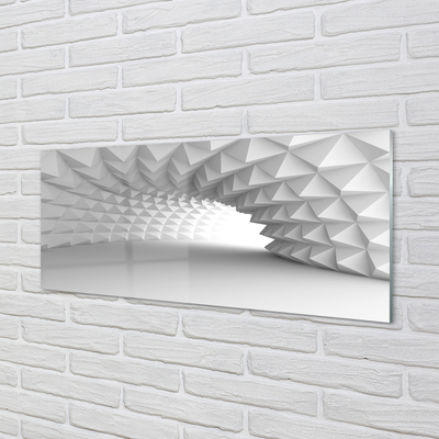 Staklo za kuhinju Tunel s 3D čunjevima