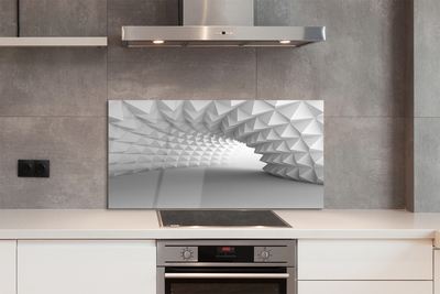 Staklo za kuhinju Tunel s 3D čunjevima