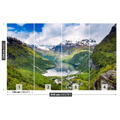 Foto tapeta Fjord Norveška