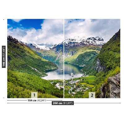 Foto tapeta Fjord Norveška