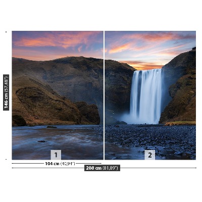 Zidna tapeta Vodopad Skogafoss