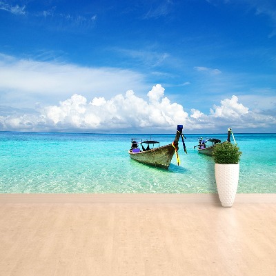 Zidna tapeta Čamci za plažu