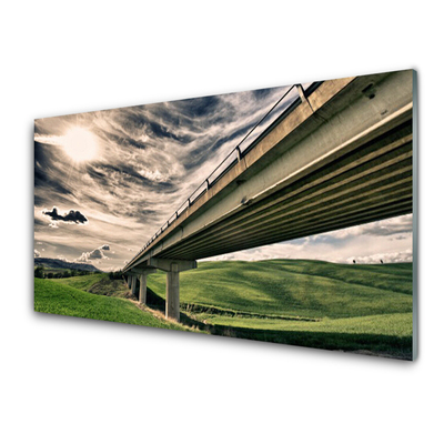 Fotografija na akrilnom staklu Highway Bridge Valley