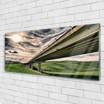 Fotografija na akrilnom staklu Highway Bridge Valley