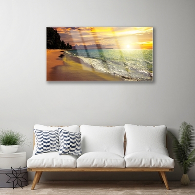 Pleksiglas slika Sunčeva plaža Morski krajolik