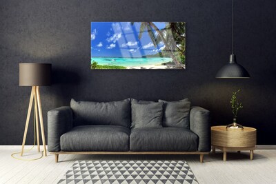 Pleksiglas slika Palma Morski krajolik