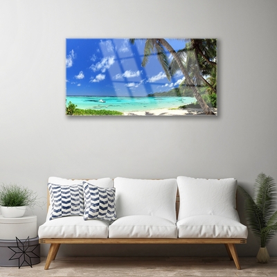 Pleksiglas slika Palma Morski krajolik