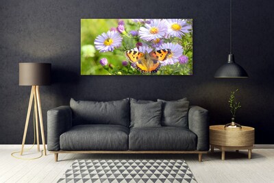Fotografija na akrilnom staklu Cvijeće Leptir Biljka Priroda