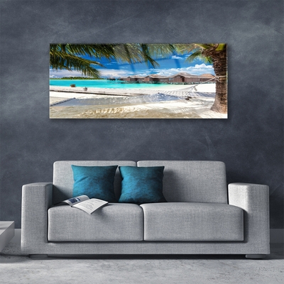 Fotografija na akrilnom staklu Pejzaž oceanske plaže
