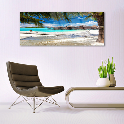 Fotografija na akrilnom staklu Pejzaž oceanske plaže