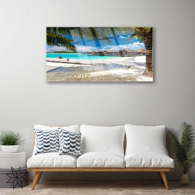 Fotografija na akrilnom staklu Pejzaž oceanske plaže