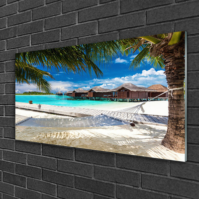 Fotografija na akrilnom staklu Pejzaž oceanske plaže
