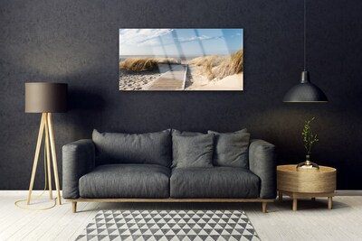 Fotografija na akrilnom staklu Pejzaž staze uz plažu