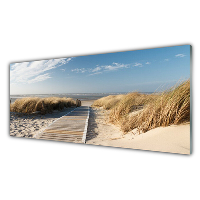 Fotografija na akrilnom staklu Pejzaž staze uz plažu