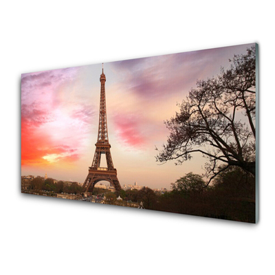 Fotografija na akrilnom staklu Arhitektura Eiffelovog tornja