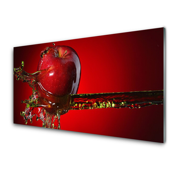Slika na akrilnom staklu Vodena kuhinja jabuke