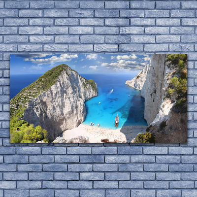 Pleksiglas slika Bay Mountain Beach Landscape