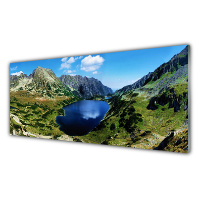 Fotografija na akrilnom staklu Krajolik planinskog jezera